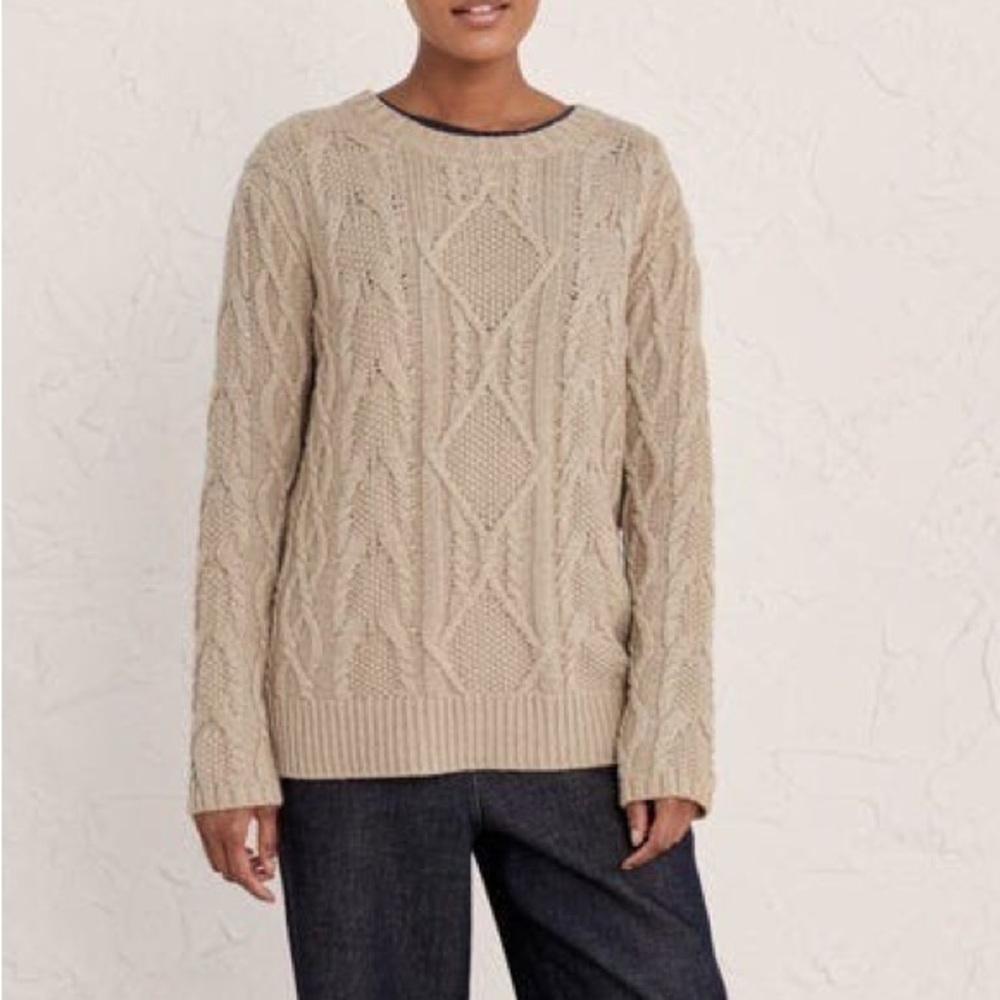 Seasalt Cornwall Birch Wool/Cotton/Nylon Blend Kynance Cove Jumper Sweater US 4